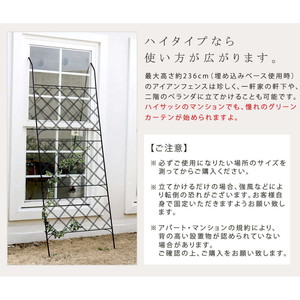 特価◎【直送】住まいスタイル/アイアン製グリーンカーテン アーガイル 2枚組 ブラック/IFGC011-2P-BLK