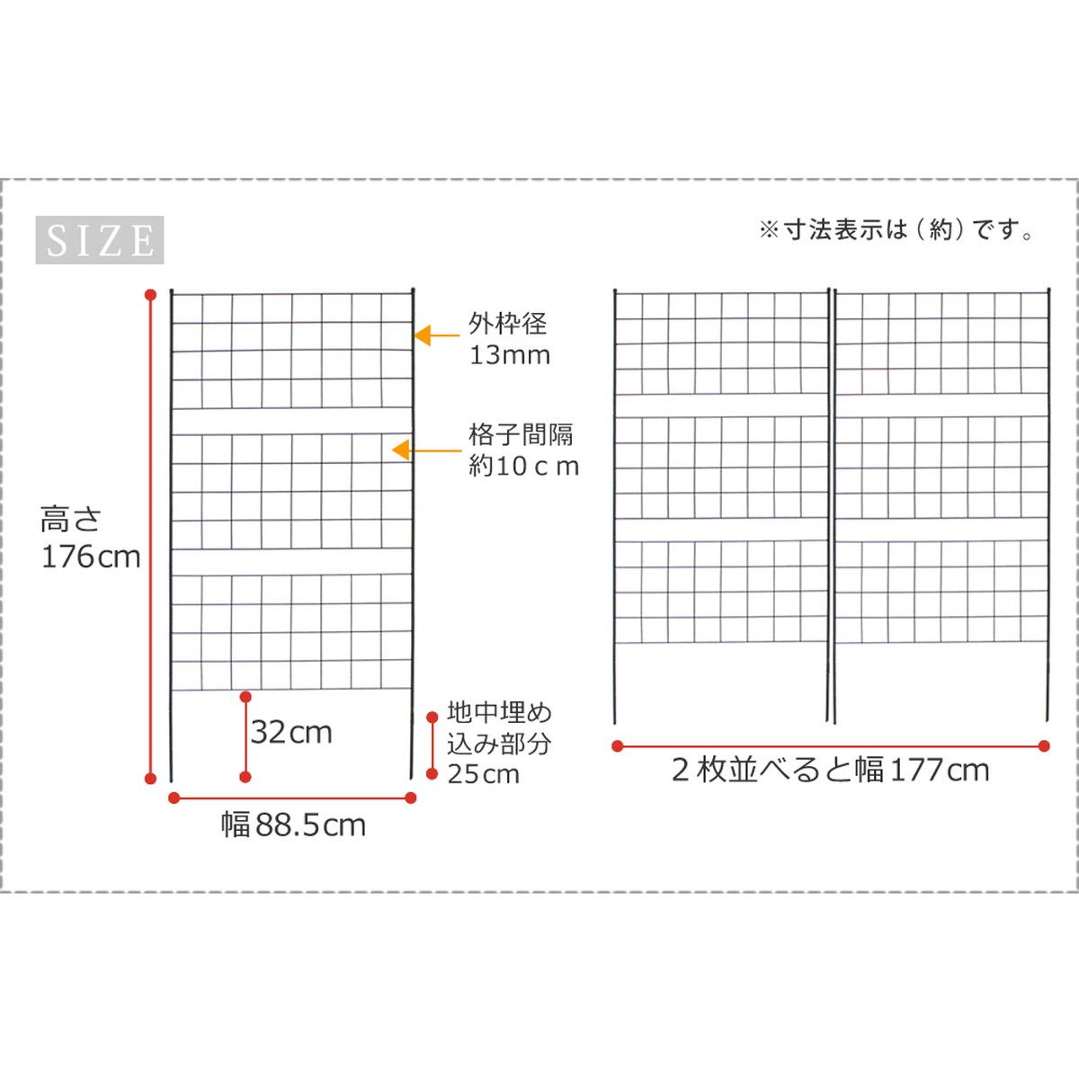 特価◎【直送】住まいスタイル/アイアンフェンス 高さ176 「グラフ」 2枚組 ブラック/IF-GR023-2P-BLK