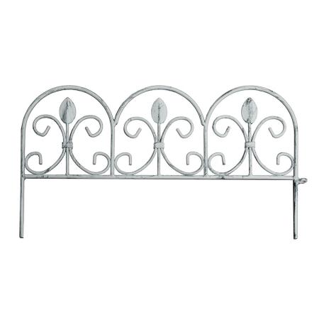 【直送】住まいスタイル/アイアンミニフェンス(リーフ) ホワイト/IPN-7238TG-WHT