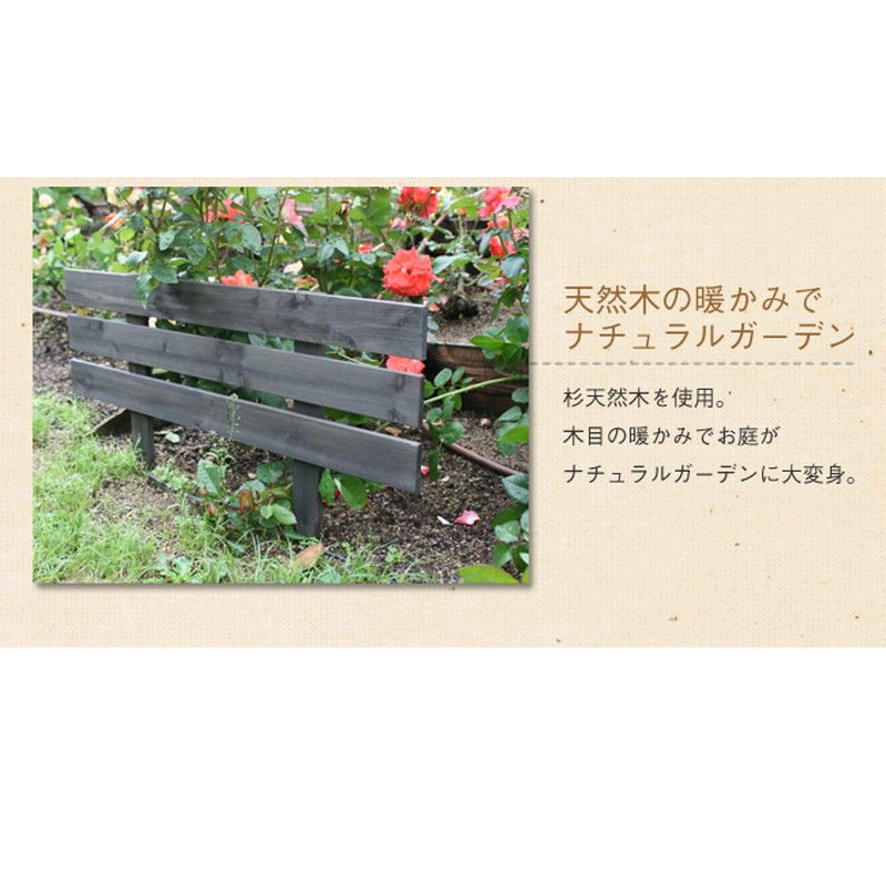 【直送】住まいスタイル/天然木製スティックフェンス[ボーダー]3枚組 ホワイト/JSBF-8045WHT-3P