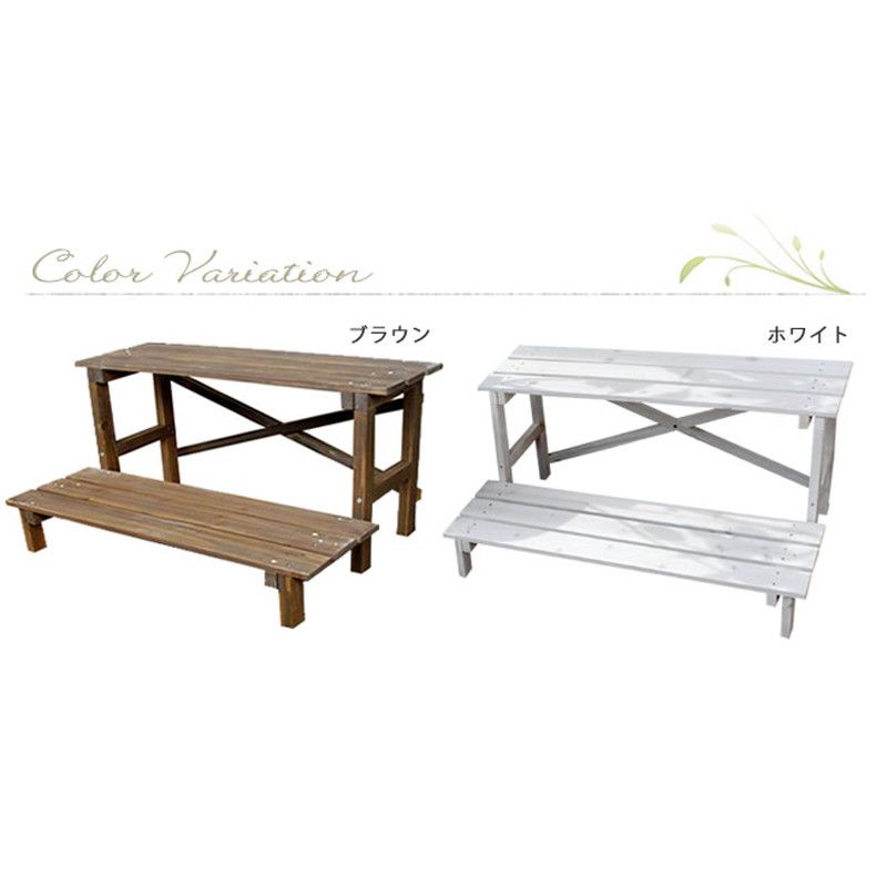 【直送】住まいスタイル/2ウエイフラワースタンド 2段 ホワイト/JSFS2-800WH