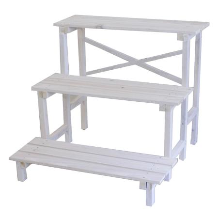 【直送】住まいスタイル/2ウエイフラワースタンド 3段 ホワイト/JSFS3-800WH