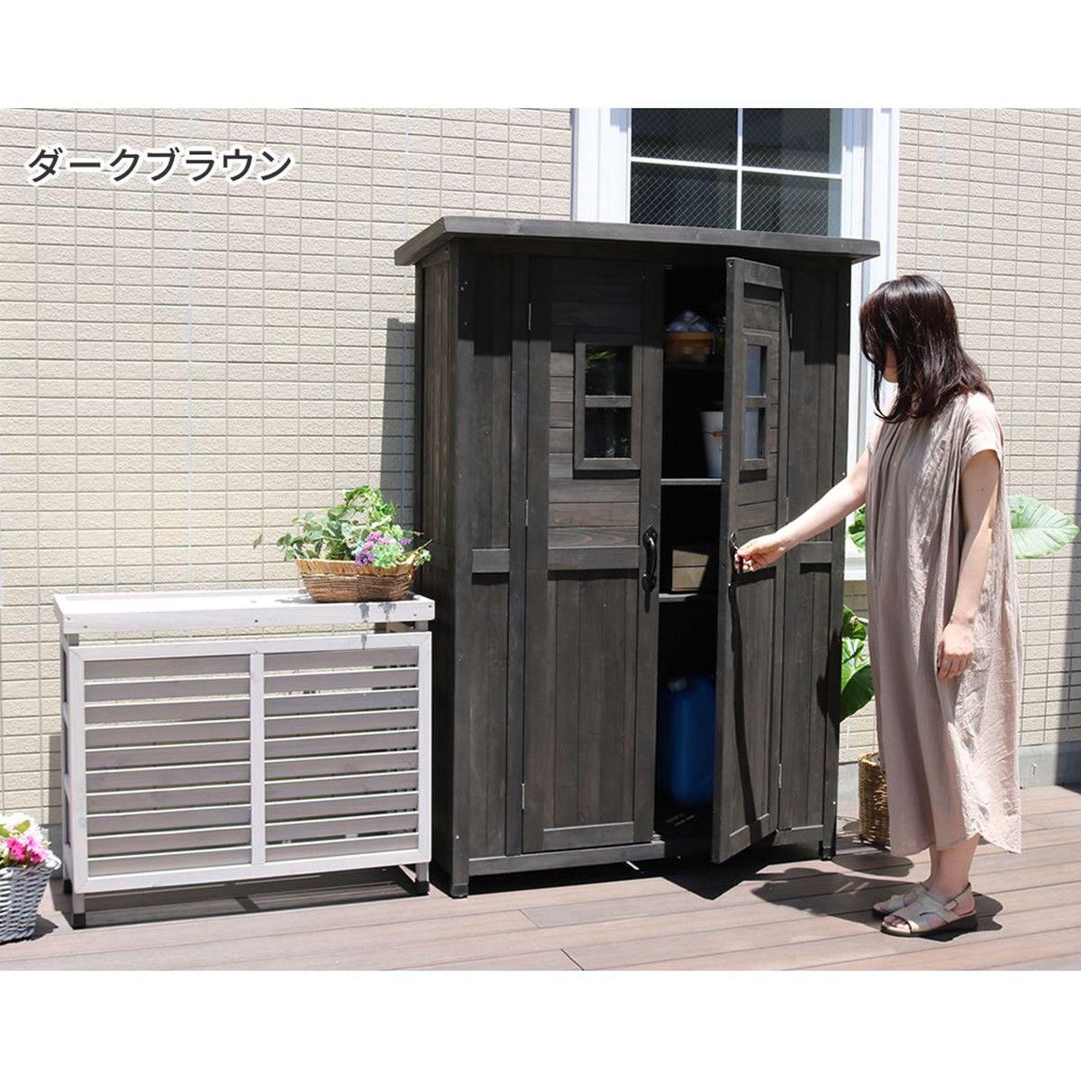 特価◎【直送】住まいスタイル/カントリー小屋 薄型 ライトブラウン/KCSL1260LBR