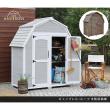 特価◎【直送】住まいスタイル/ギャンブレル・ルーフ 木製収納庫 グレーホワイト/KGAM-1850GRW