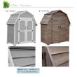 特価◎【直送】住まいスタイル/ギャンブレル・ルーフ 木製収納庫 グレーホワイト/KGAM-1850GRW
