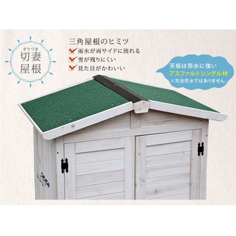 特価◎【直送】住まいスタイル/三角屋根収納庫 ホワイト/KGRS1600WHT