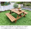 【直送】住まいスタイル/日本製ひのきピクニックテーブル(防腐加工) ブラウン/KSPM-149BRN