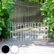 特価◎【直送】住まいスタイル/折り畳めるアイアンフェンス(猫3連) ブラック/NK120BLK