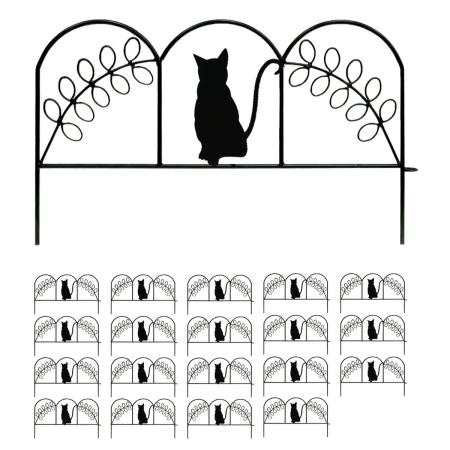 特価◎【直送】住まいスタイル/アイアンフェンス ミニ(猫) 20枚組 ブラック/NK7238-20P-BLK