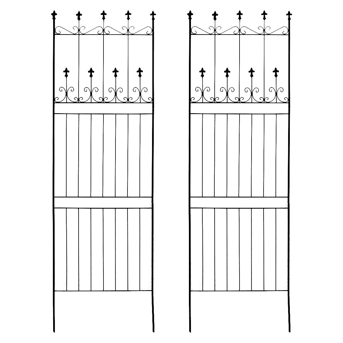 特価◎【直送】住まいスタイル/オールドシャトーフェンス220 ハイタイプ 2枚組 ブラック/OC001H-2P-BLK