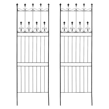 特価◎【直送】住まいスタイル/オールドシャトーフェンス220 ハイタイプ 2枚組 ブラック/OC001H-2P-BLK