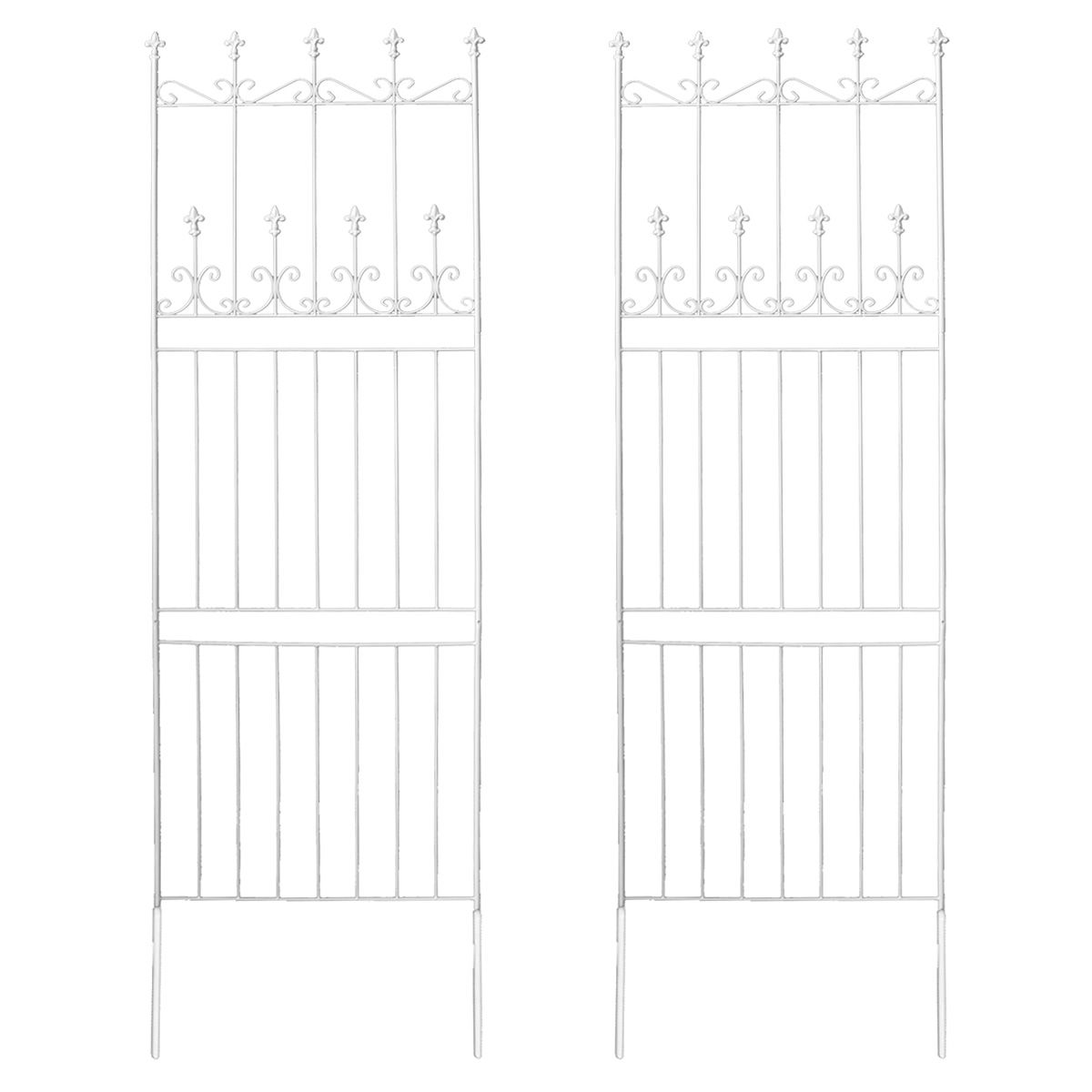 【直送】住まいスタイル/オールドシャトーフェンス220 ハイタイプ 2枚組 ホワイト/OC001H-2P-WHT