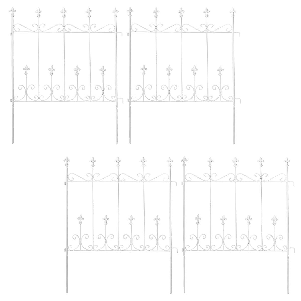【直送】住まいスタイル/オールドシャトーフェンス ミニタイプ 4枚組 ホワイト/OC004S-4P-WHT