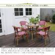 特価◎【直送】住まいスタイル/ラウンドテーブル3点セット「プレジール」 レッド/PLS-R70-3PSET-RED