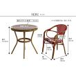特価◎【直送】住まいスタイル/ラウンドテーブル5点セット「プレジール」 レッド/PLS-R70-5PSET-RED