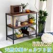 特価◎【直送】住まいスタイル/天然木製シェルフ3段 ブラウン/PR-860-3BRN
