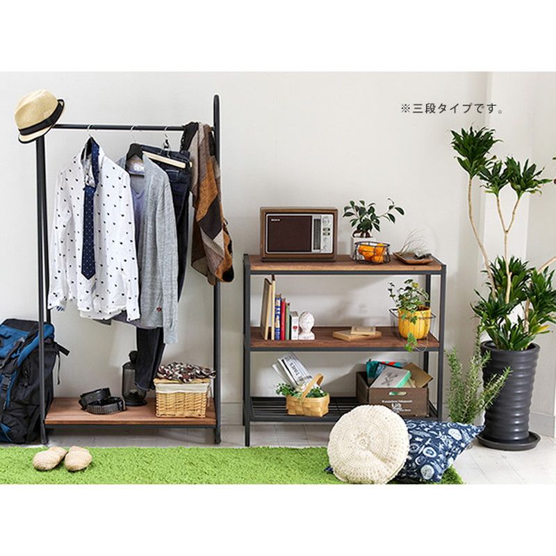 特価◎【直送】住まいスタイル/天然木製シェルフ4段 ブラウン/PR-860-4BRN