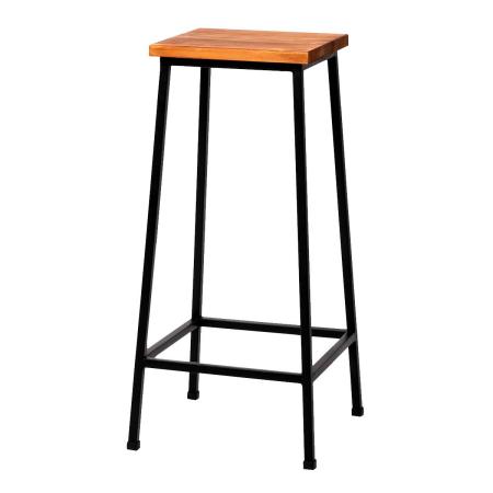 特価◎【直送】住まいスタイル/ブリック 天然木製スツール ハイタイプ ブラウン/PR-BS67HI