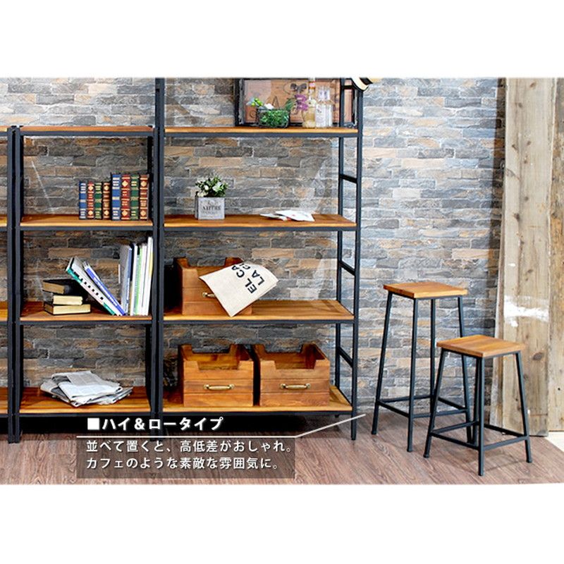 特価◎【直送】住まいスタイル/ブリック 天然木製スツール ハイタイプ ブラウン/PR-BS67HI