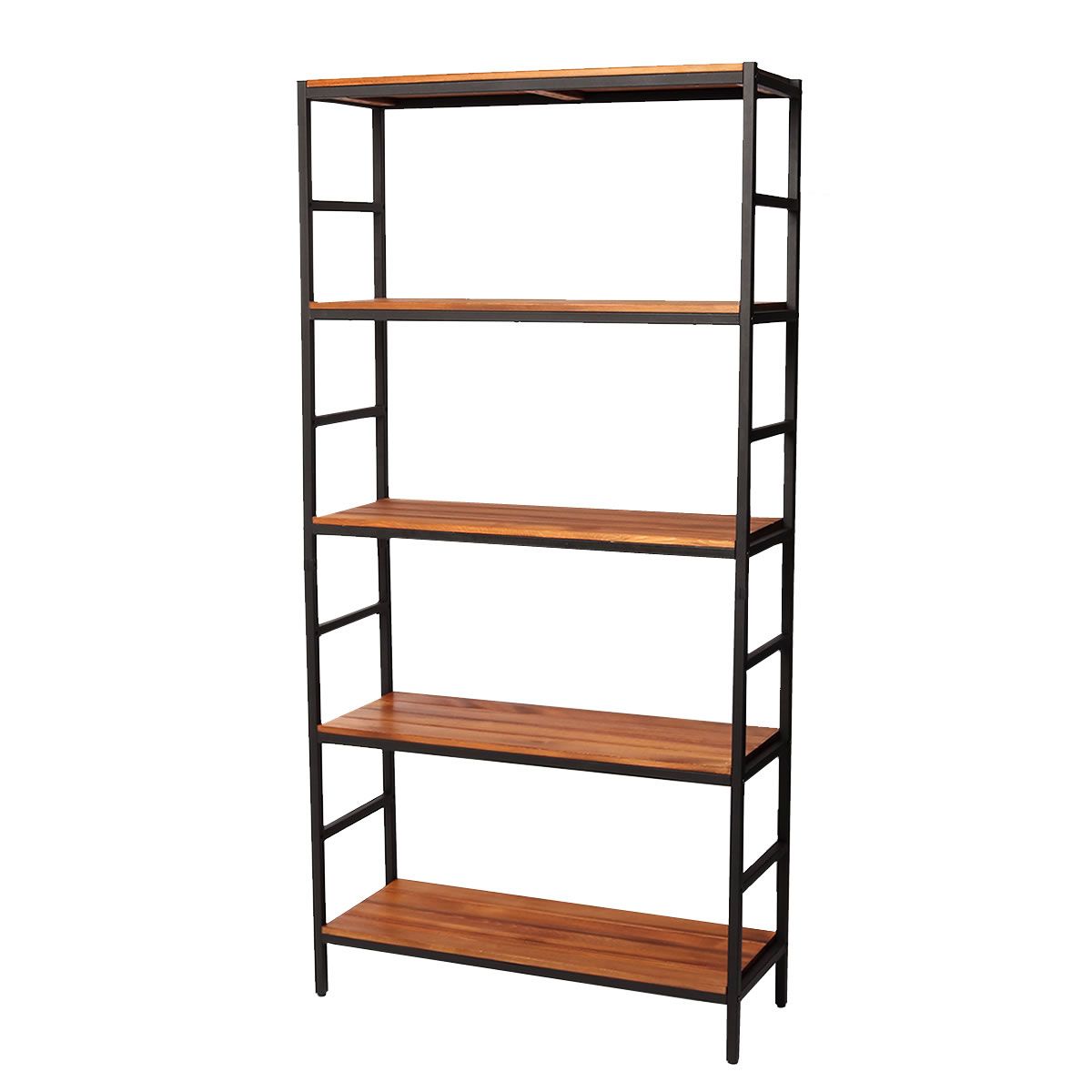 【直送】住まいスタイル/ブリックラックシリーズ5段タイプ 86×32×175 ブラウン/PRU-8632175