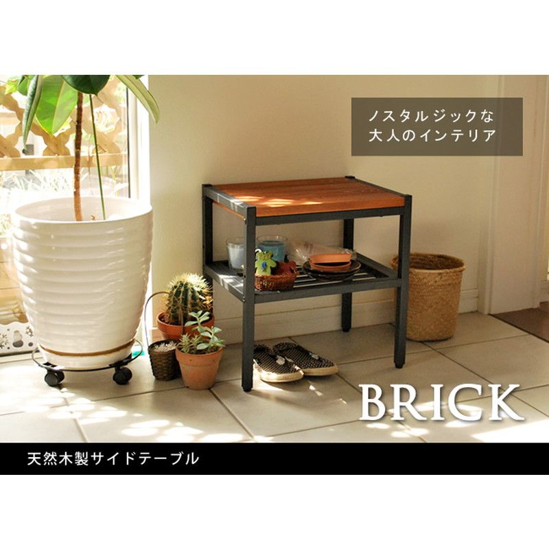 特価◎【直送】住まいスタイル/天然木製サイドテーブル ブラウン/PT-400BRN