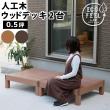 特価◎【直送】住まいスタイル/人工木ウッドデッキ ecofeel(エコフィール)2台 ダークブラウン/PWDE-2P-DBR