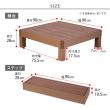 特価◎【直送】住まいスタイル/人工木ウッドデッキ ecofeel(エコフィール)3台 ステップセット ダークブラウン