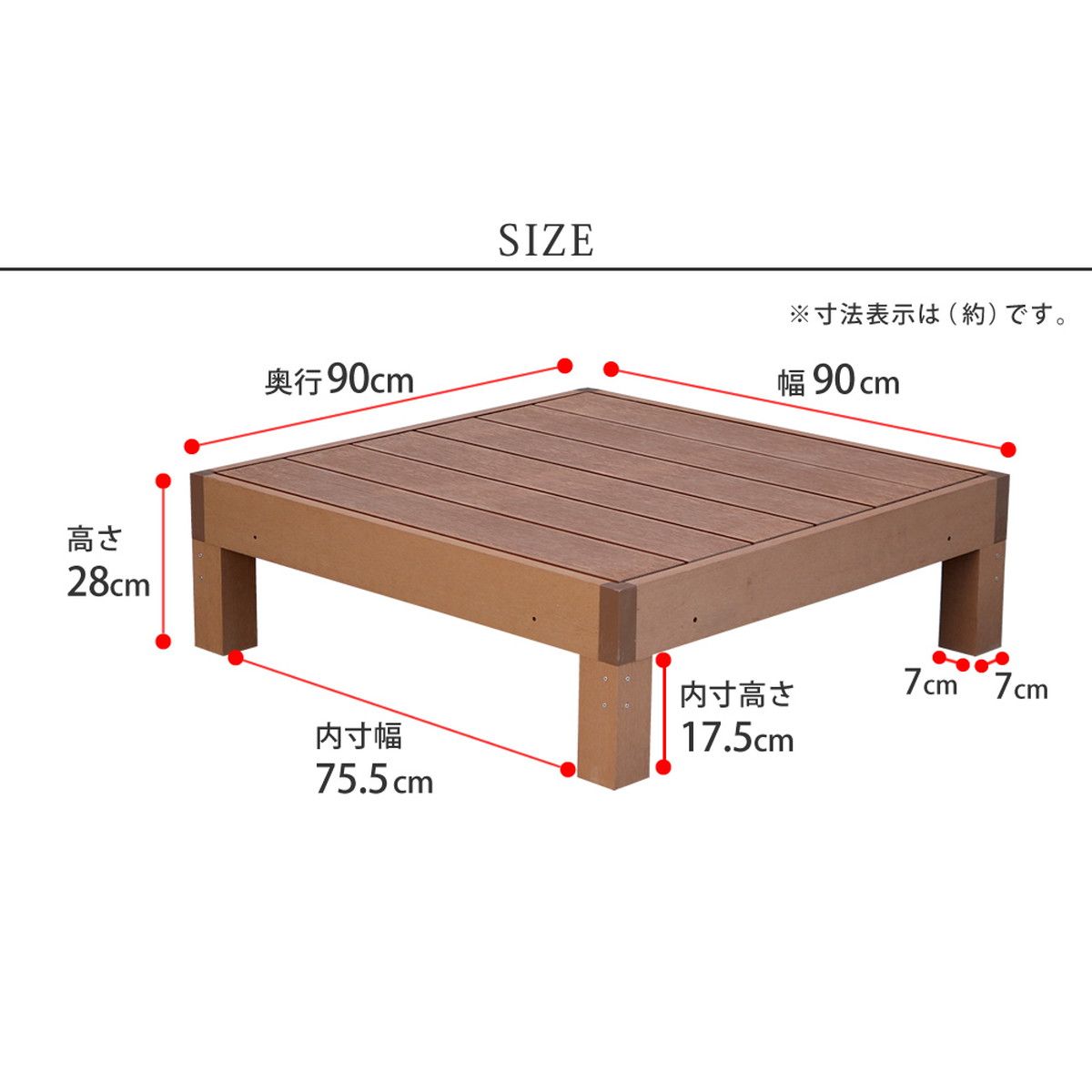 特価◎【直送】住まいスタイル/人工木ウッドデッキ ecofeel(エコフィール)6台 ダークブラウン/PWDE-6P-DBR