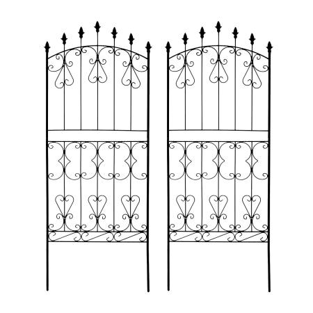 【直送】住まいスタイル/アイアンローズフェンス150 ロータイプ 2枚組 ダークブラウン/RS012L-2P-DBR