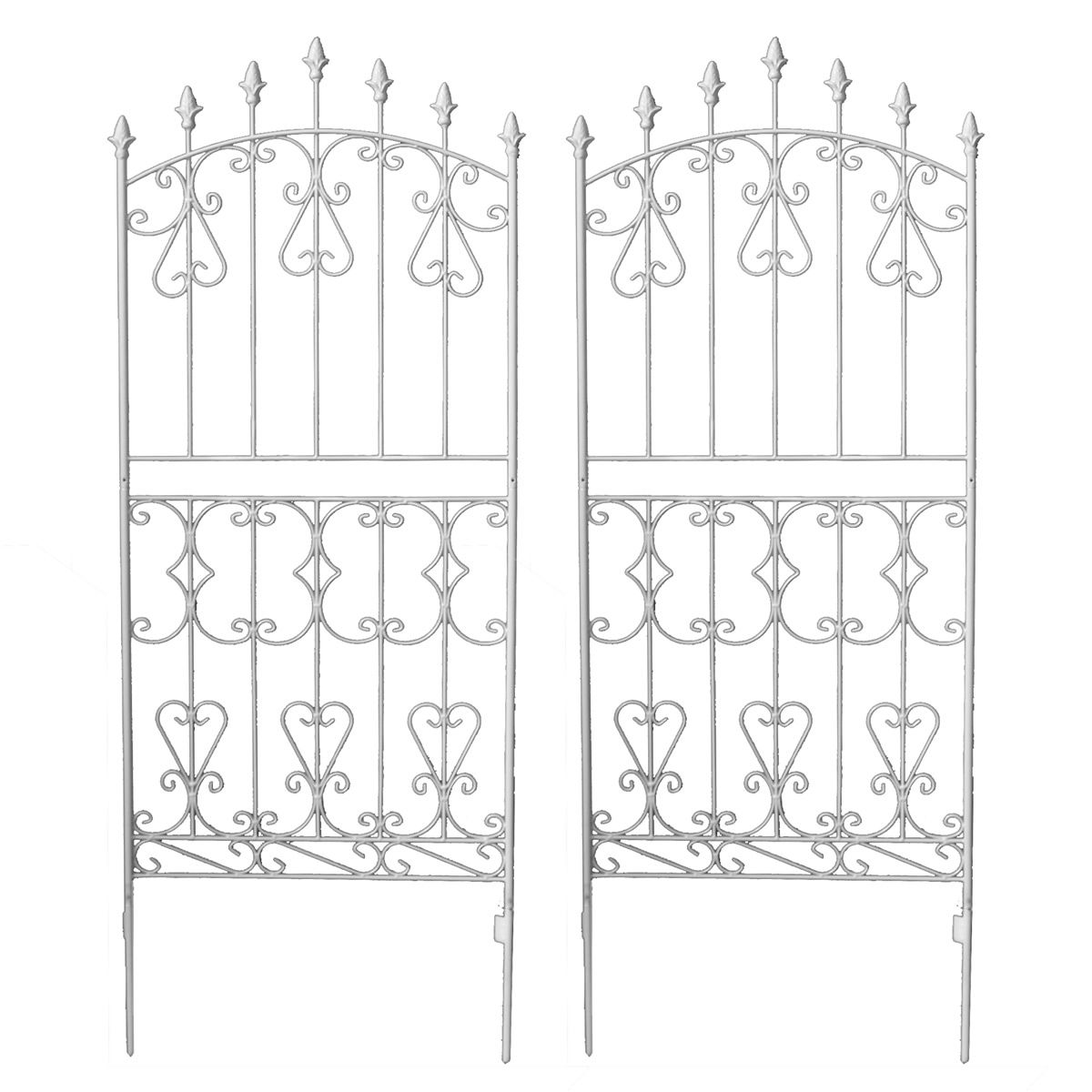 【直送】住まいスタイル/アイアンローズフェンス150 ロータイプ 2枚組 ホワイト/RS012L-2P-WHT