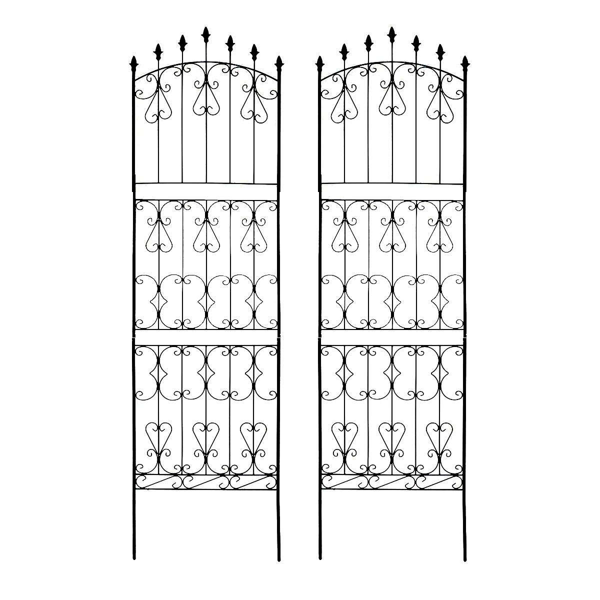 【直送】住まいスタイル/アイアンローズフェンス220 ハイタイプ 2枚組 ダークブラウン/RS013H-2P-DBR