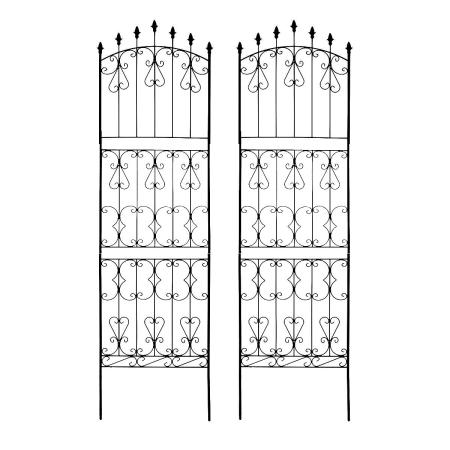 【直送】住まいスタイル/アイアンローズフェンス220 ハイタイプ 2枚組 ダークブラウン/RS013H-2P-DBR