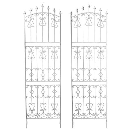 【直送】住まいスタイル/アイアンローズフェンス220 ハイタイプ 2枚組 ホワイト/RS013H-2P-WHT