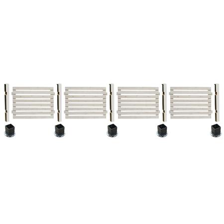 【直送】住まいスタイル/ボーダーフェンス スプレッド 平地4連結セット ホワイト/SFBF1000-4HB-WHT