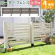 【直送】住まいスタイル/ボーダーフェンス スプレッド 土中4連結セット ダークブラウン/SFBF1000-4UB-DBR