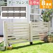 【直送】住まいスタイル/ボーダーフェンス スプレッド 土中8連結セット ダークブラウン/SFBF1000-8UB-DBR