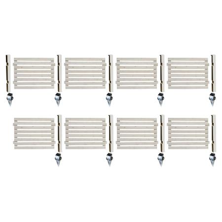 【直送】住まいスタイル/ボーダーフェンス スプレッド 土中8連結セット ホワイト/SFBF1000-8UB-WHT