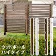 特価◎【直送】住まいスタイル/ウッドフェンス用ポール1760(ハイタイプ) ストレート(ダークブラウン)/SFP-1760DBR