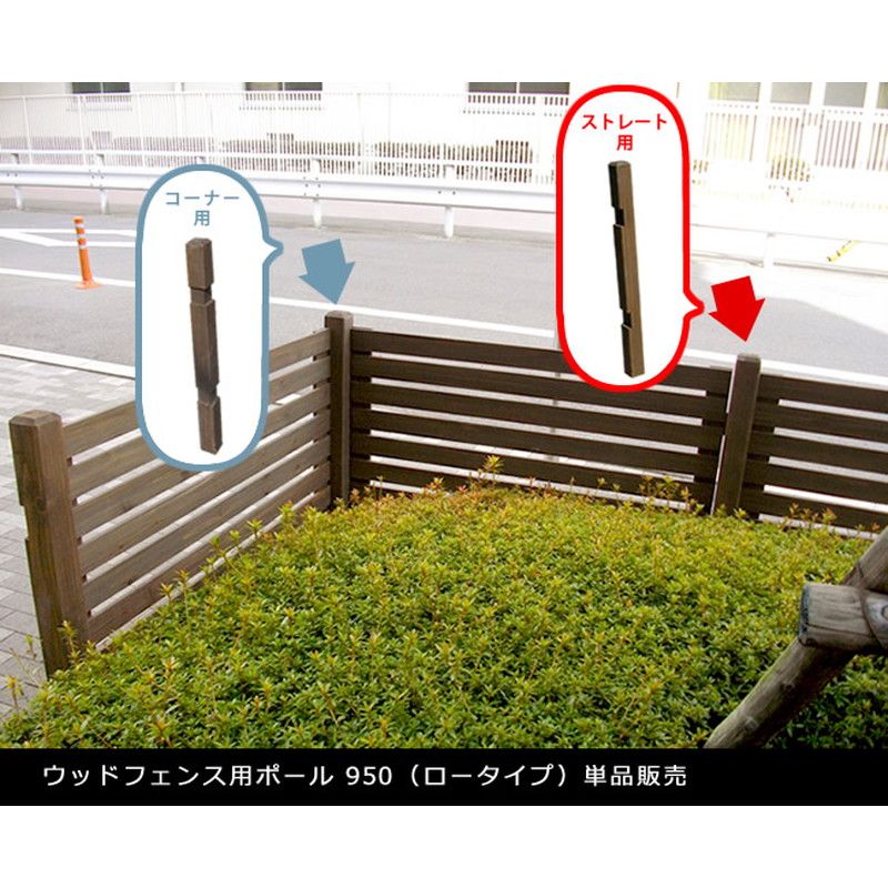 特価◎【直送】住まいスタイル/ウッドフェンス用ポール950(ロータイプ) コーナー(ホワイト)/SFP-CN950WHT