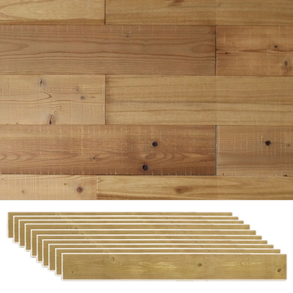 特価◎【直送】住まいスタイル/SOLIDECO 壁に貼れる天然木パネル 10枚組(約1.5m2) ナチュラルエイジング