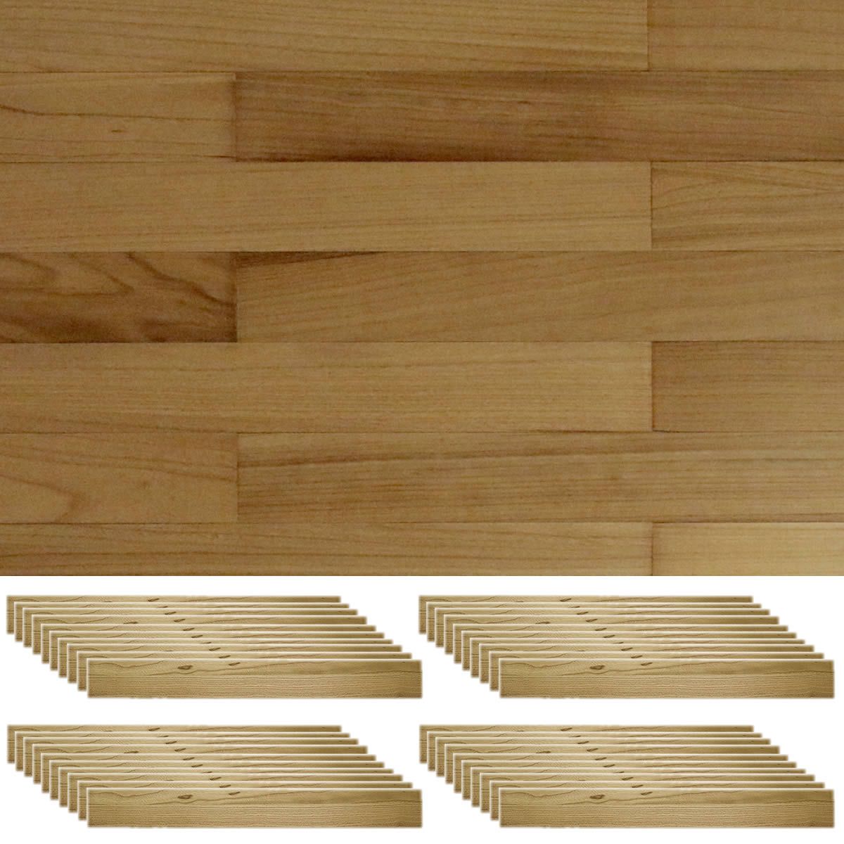 特価◎【直送】住まいスタイル/SOLIDECO 壁に貼れる天然木パネル 40枚組(約6m2) 桐ナチュラル/SLDC-40P-001KRI