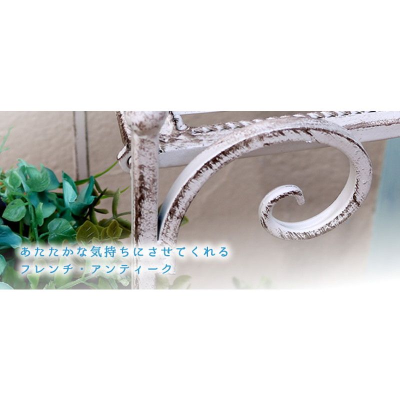 特価◎【直送】住まいスタイル/ブランティーク ホワイトアイアンフラワースタンド 縦型 ホワイト/SPL-6635WHT