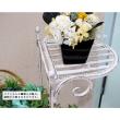 特価◎【直送】住まいスタイル/ブランティーク ホワイトアイアンフラワースタンド 縦型 ホワイト/SPL-6635WHT