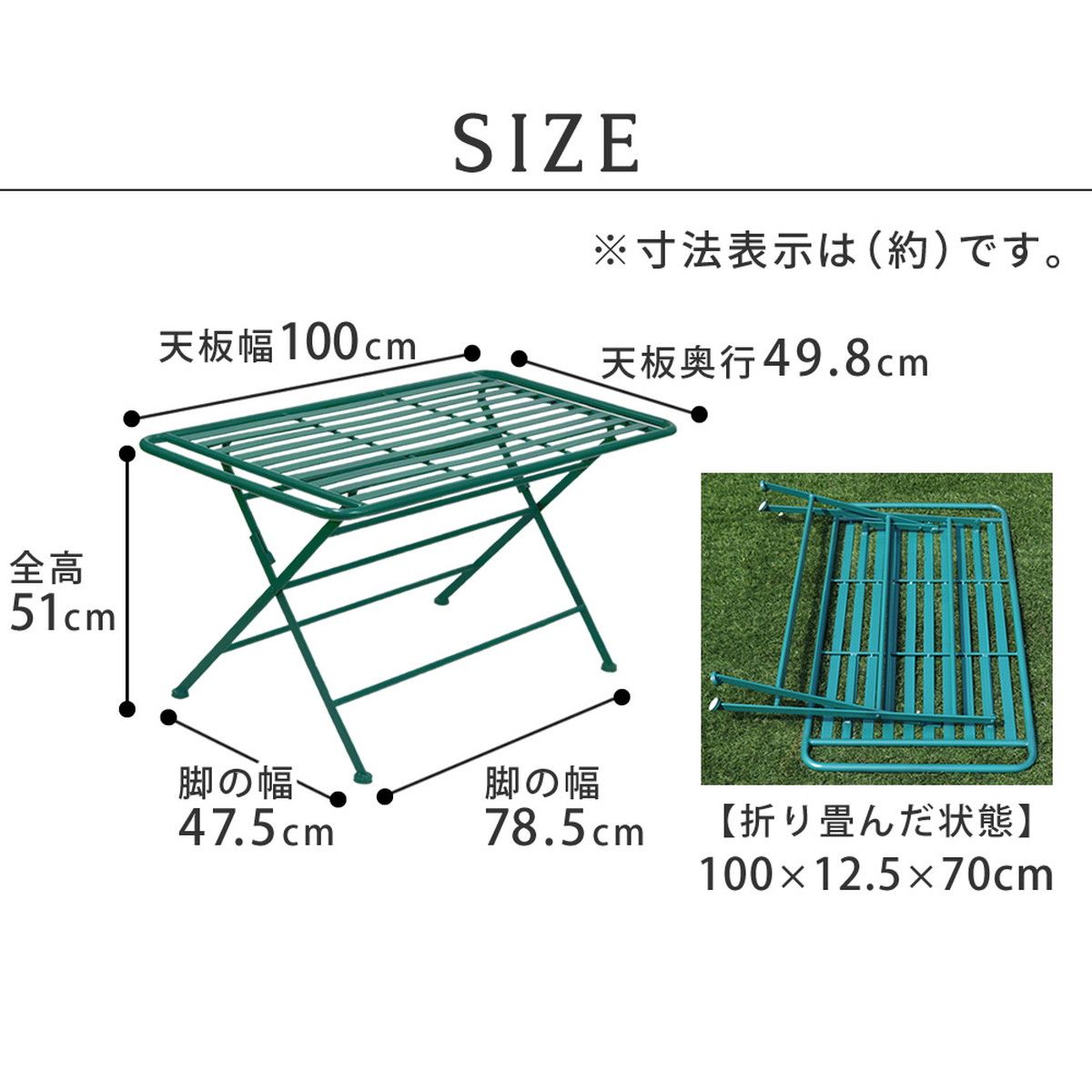 【直送】住まいスタイル/アイアン製ローテーブル単品販売 「Sunny Leaf(サニーリーフ)」 グリーン