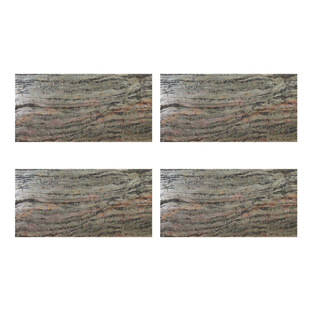 特価◎【直送】住まいスタイル/ DIYで貼れる天然石タイル 122×61cm (2.97m2) 4枚セット フォレストファイヤー