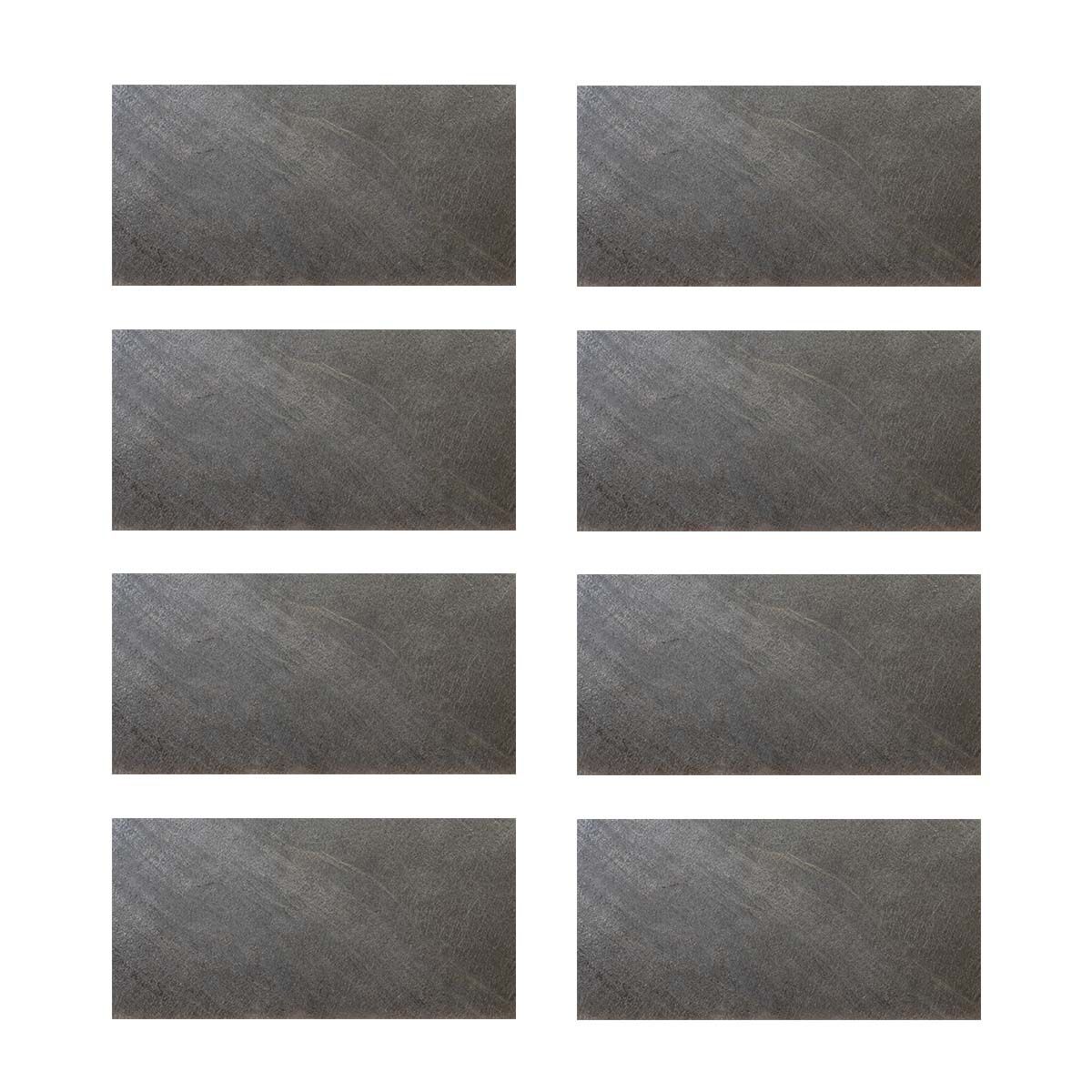 特価◎【直送】住まいスタイル/ DIYで貼れる天然石タイル 122×61cm (5.94m2) 8枚セット スチールグレー