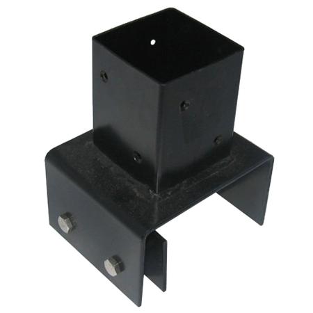 特価◎【直送】住まいスタイル/ラティス・フェンス支柱固定金具ブロック用12cm(1個) ブラック/S-BB7212