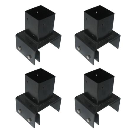 特価◎【直送】住まいスタイル/ラティス・フェンス支柱固定金具ブロック用12cm(4個) ブラック/S-BB7212-4P