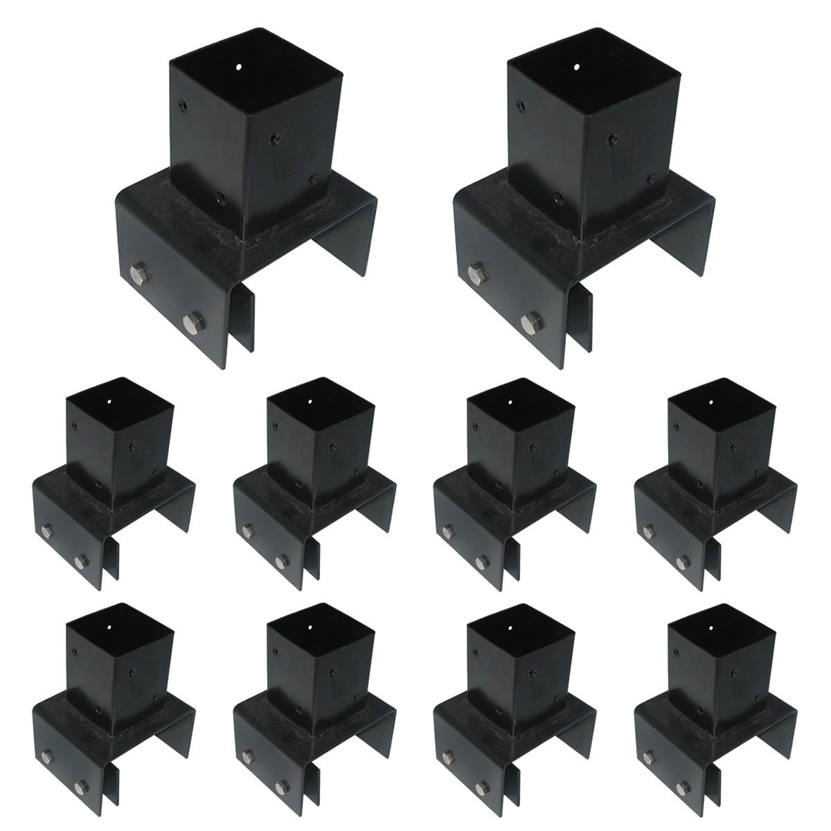 特価◎【直送】住まいスタイル/ラティス・フェンス支柱固定金具ブロック用12cm(10個) ブラック/S-BB7212-10P