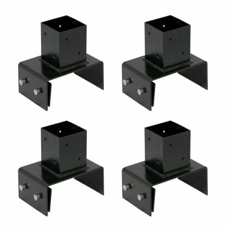 特価◎【直送】住まいスタイル/ラティス・フェンス支柱固定金具ブロック用15cm(4個) ブラック/S-BB7215-4P